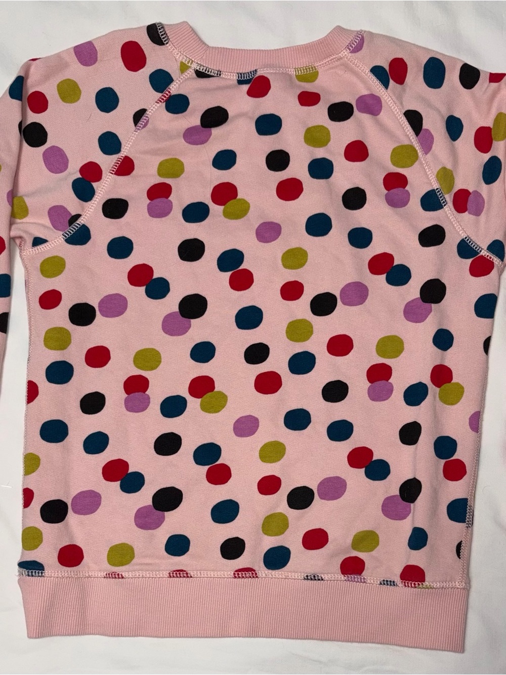 Hanna Andersson pink polka dot sweatshirt sz 8 EUC smoke free home - Picture 5 of 5